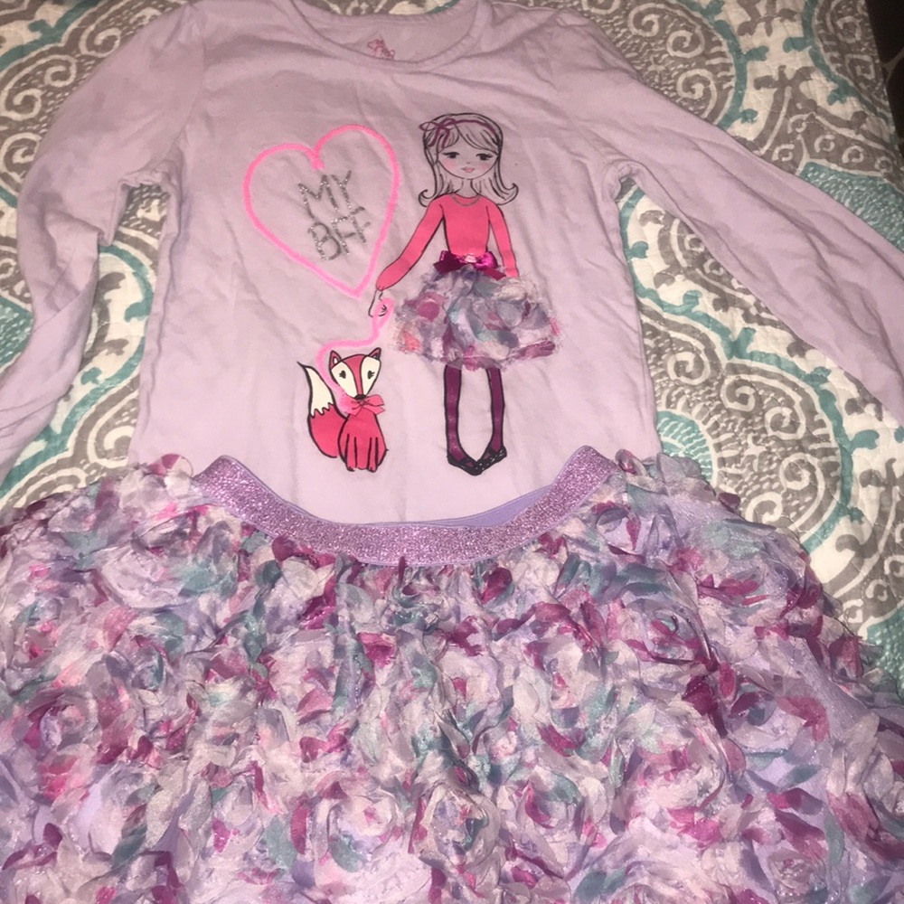 Girls skirt and top set